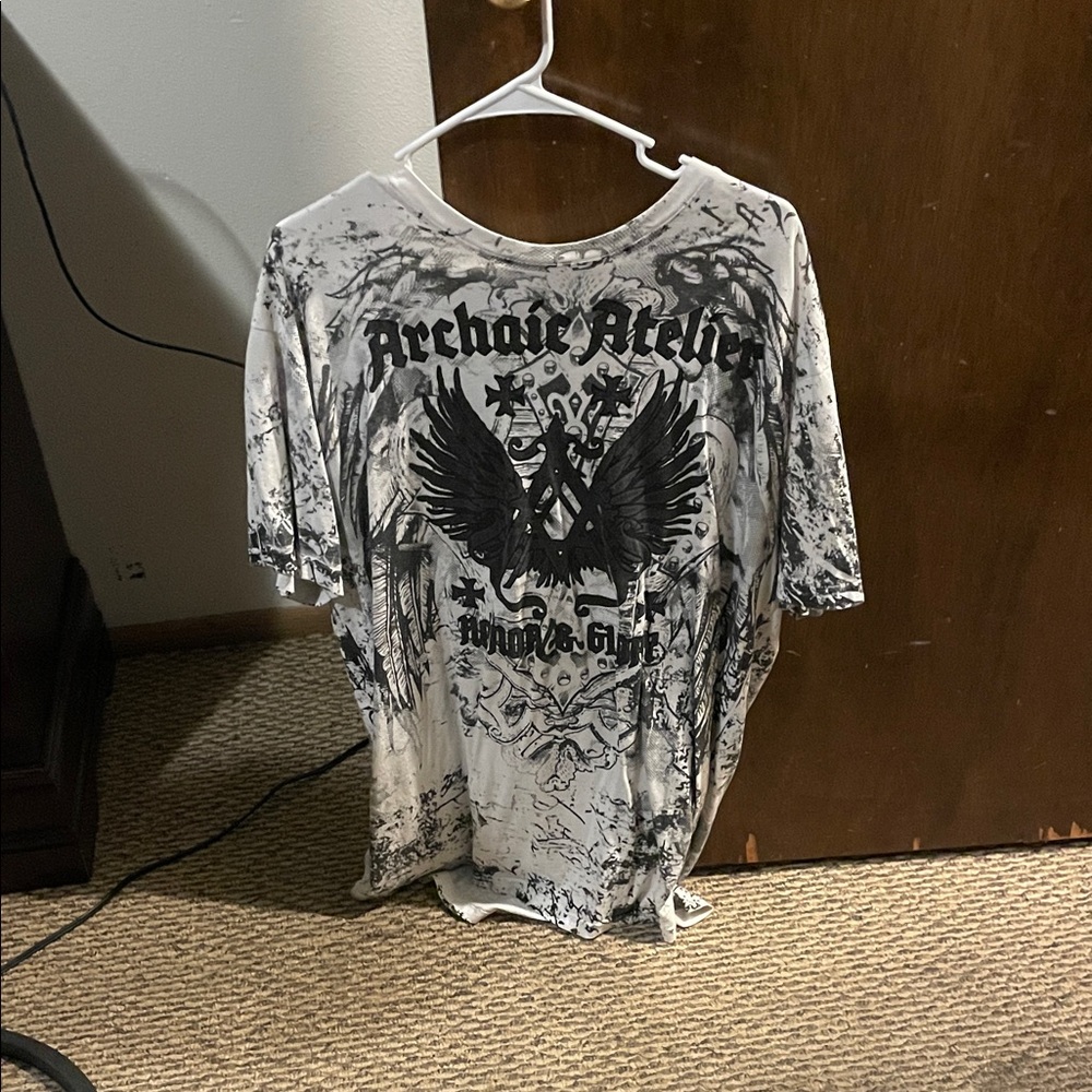 Arche Men's Graphic Tee - Black and Gray